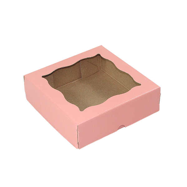 Caixa Com Tampa de Acetato Rosa - Pequena (03 unidades)