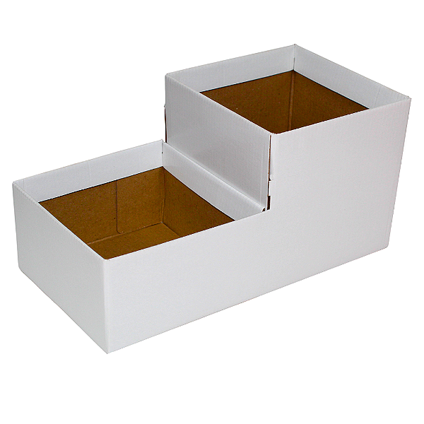 Cachepot Quadrado Duplo Branco ( 05 unidades )