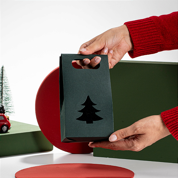 Sacola Natal Verde Santiago (05 unidades)