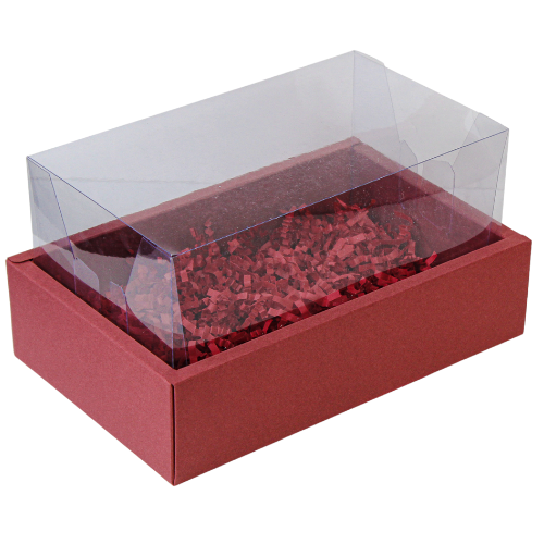 Caixa Moldura Grande Com Tampa de Acetato CardPlus Vermelho (03 unidades)