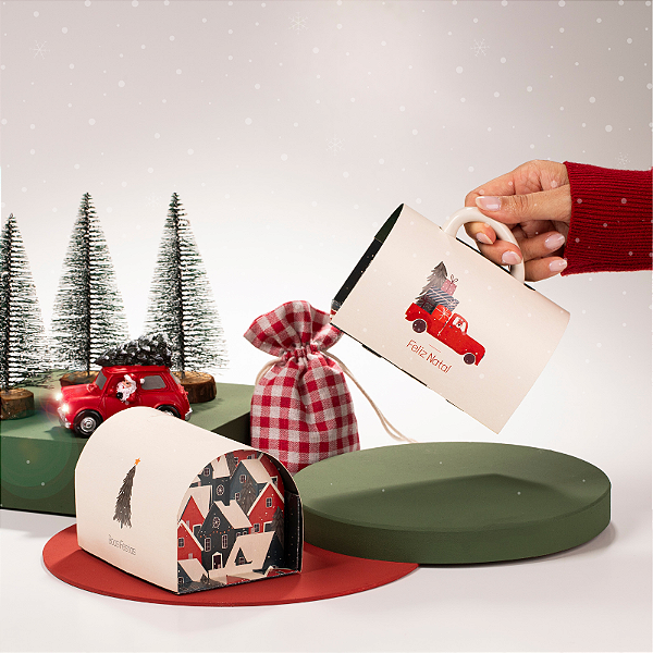Mini Caixa Correio | Caixa Caneca Viagem de Natal (05 unidades)