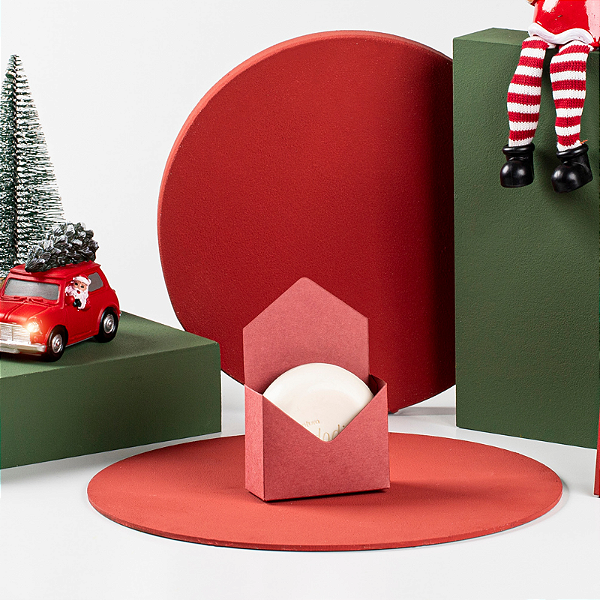Mini Envelope Vermelho Para Sabonete Natura Todo Dia (05 unidades)