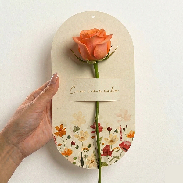 Cartão Para Flores Com Carinho (10 unidades)