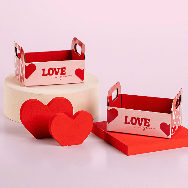 Mini Caixote Love You - Dia dos Namorados (10 Unidades)