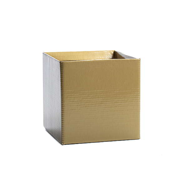 Cachepot Quadrado Pote 11/12 Dourado (10 unidades)