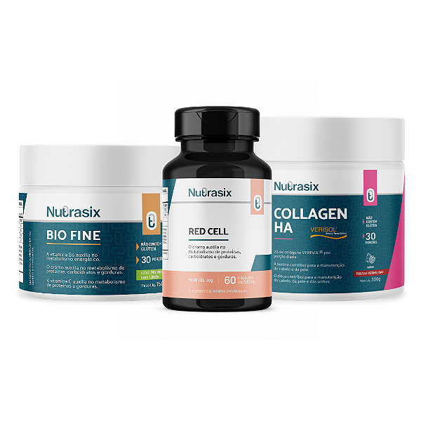DRA MARI - KIT DRENANTE & ANTICELULÍTICO – BIO FINE LIMÃO + REDCELL + COLLAGEN HÁ FRUTAS VERMELHAS