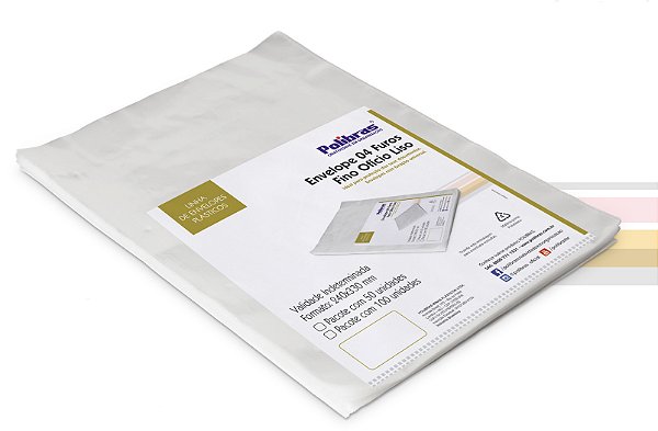 ENVELOPE P/PASTA OFICIO 4 FUROS 0,06MM COM 100