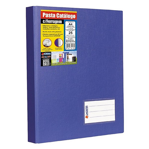 PASTA CATALOGO 025PL LOMBO ABERTO AZUL ROYAL