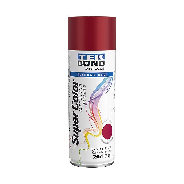 TINTA SUPER COLOR SPRAY 350ML VERMELHO BRILHANTE