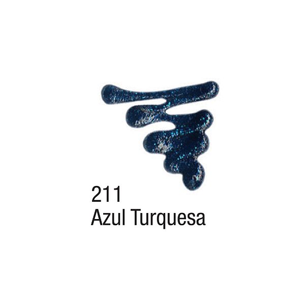 TINTA DIMENSIONAL GLITTER 35ML AZUL TURQUESA