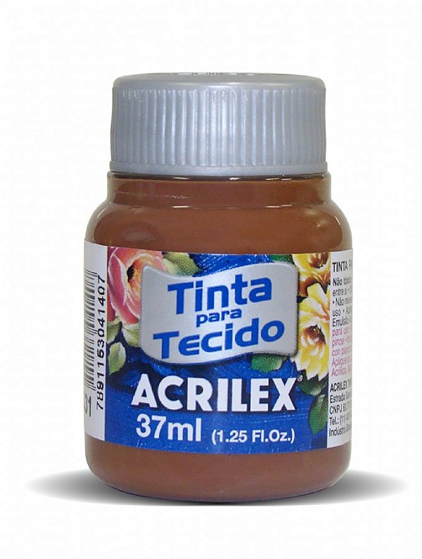 TINTA TECIDO FOSCA 037ML MARROM