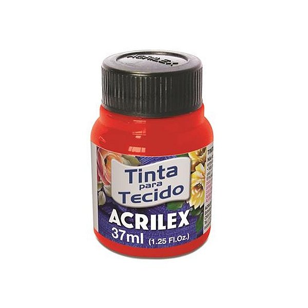 TINTA TECIDO FLUORESCENTE 037ML VERMELHO