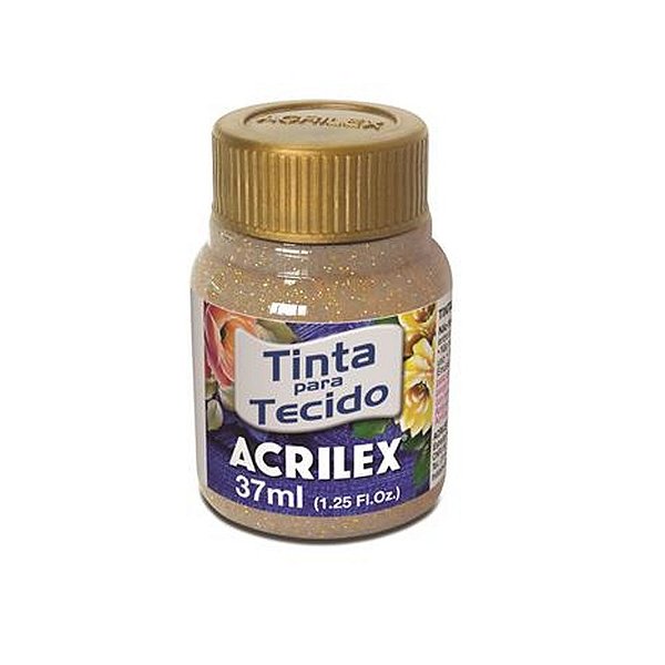 TINTA TECIDO GLITTER 037ML OURO