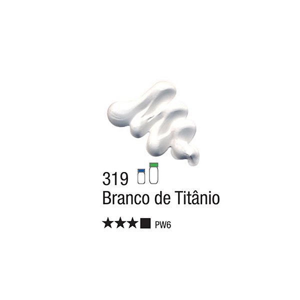 TINTA OLEO PARA TELA 020ML BRANCO TITANIO 319
