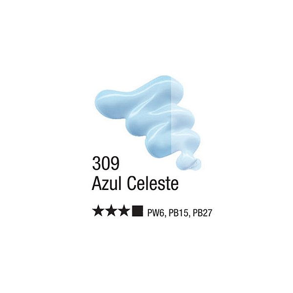 TINTA OLEO PARA TELA 020ML AZUL CELESTE 309