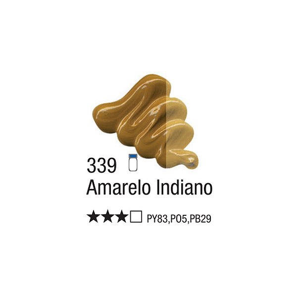 TINTA OLEO PARA TELA 020ML AMARELO INDIANO 339