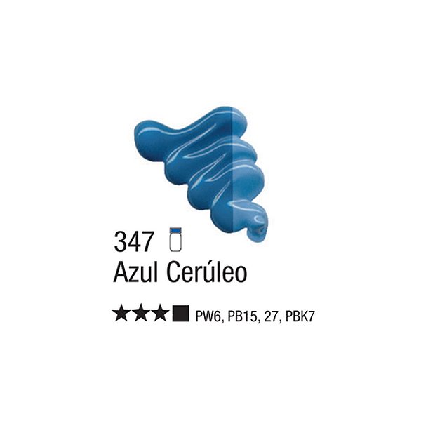 TINTA OLEO PARA TELA 020ML AZUL CERULEO 347