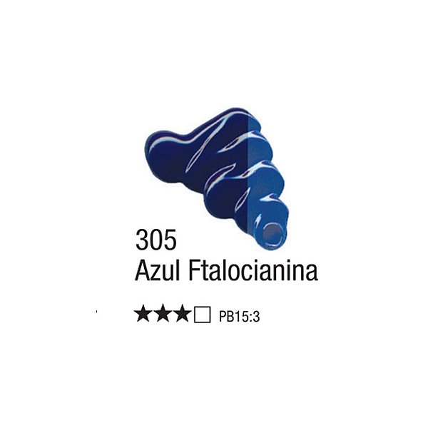 TINTA OLEO PARA TELA 020ML AZUL FTALOCIANINA 305