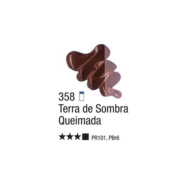TINTA OLEO PARA TELA 020ML TERRA DE SOMBRA QUEIMADA 358