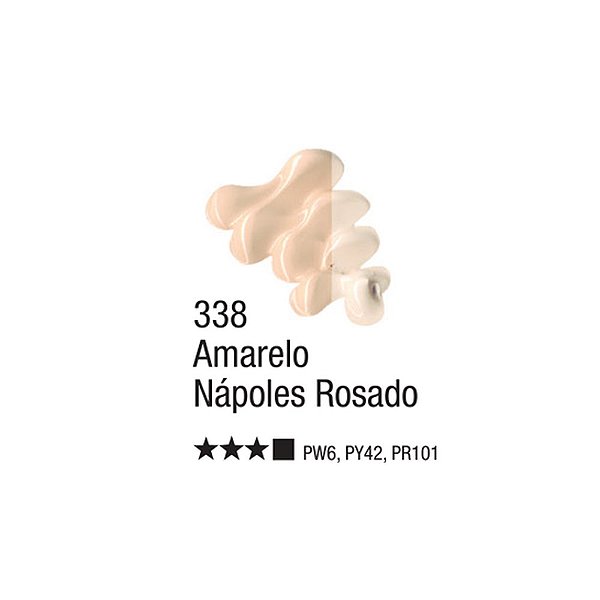 TINTA OLEO PARA TELA 020ML AMARELO NAPOLES ROSADO 338