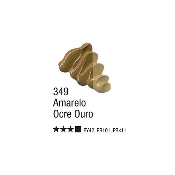 TINTA OLEO PARA TELA 020ML AMARELO OCRE OURO 349