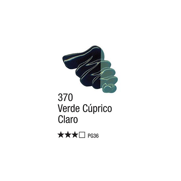 TINTA OLEO PARA TELA 020ML VERDE CUPRICO CLARO 370