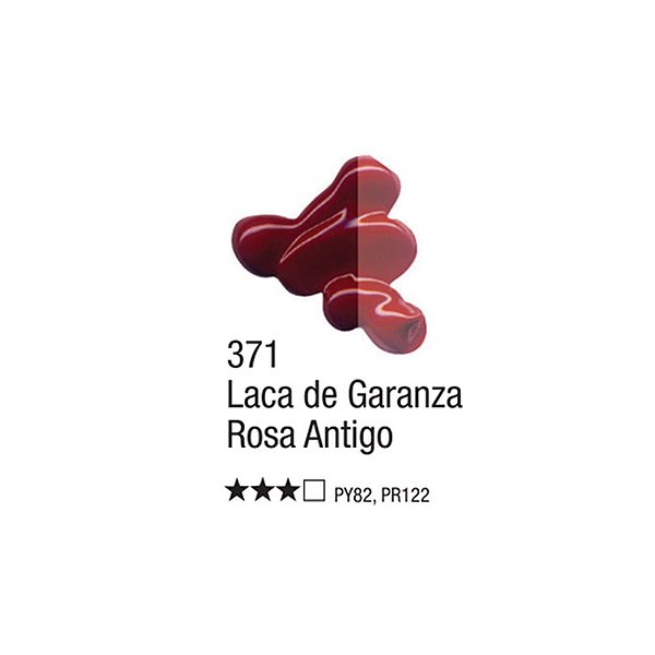 TINTA OLEO PARA TELA 020ML LACA DE GARANZA ROSA ANTIGO 371