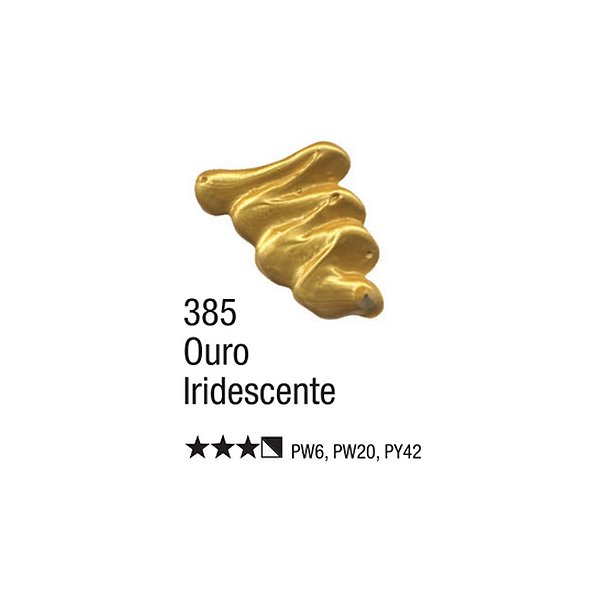 TINTA OLEO PARA TELA 020ML OURO IRIDESCENTE 385