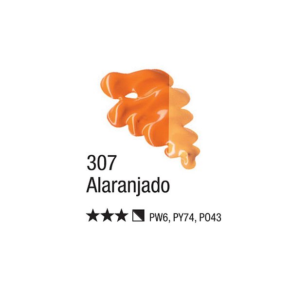 TINTA OLEO PARA TELA 020ML ALARANJADO 307