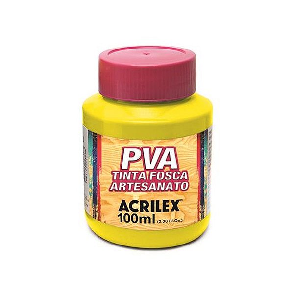 TINTA PVA FOSCA 100ML AMARELO LIMAO