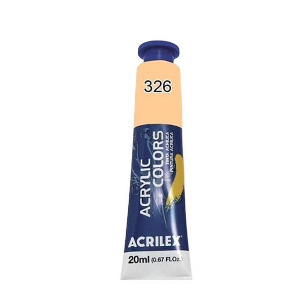 TINTA ACRILICA P/TELA 020ML AMARELO PELE/PESSEGO