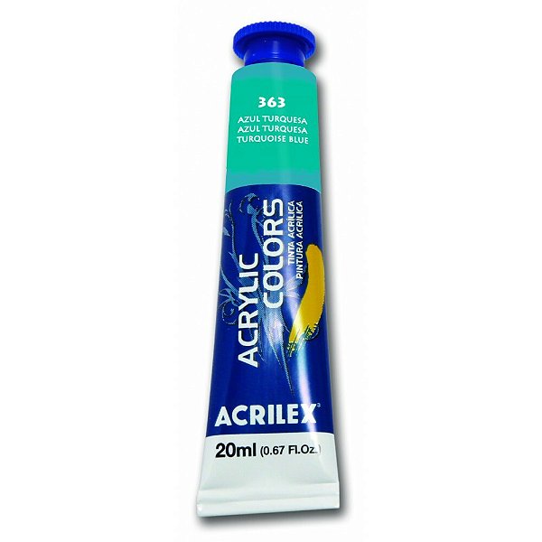 TINTA ACRILICA P/TELA 020ML AZUL TURQUESA