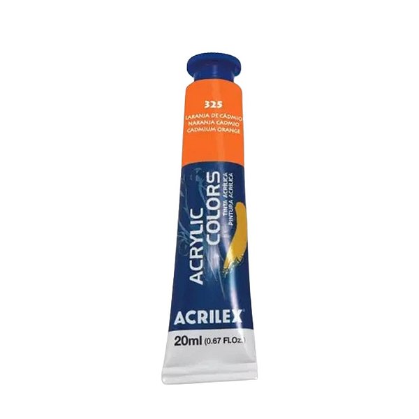 TINTA ACRILICA P/TELA 020ML LARANJA DE CADMIO