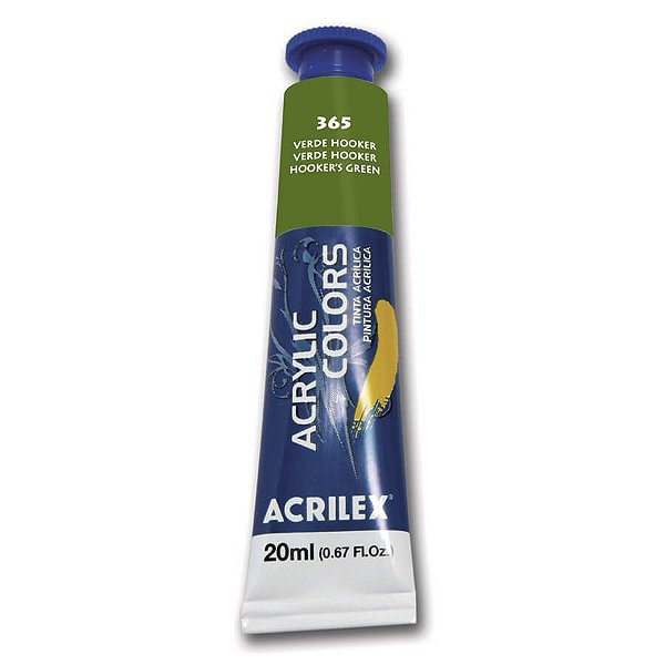 TINTA ACRILICA P/TELA 020ML VERDE HOOKER
