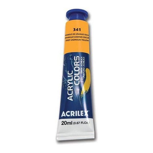 TINTA ACRILICA P/TELA 020ML AMARELO CADMIO ESCURO