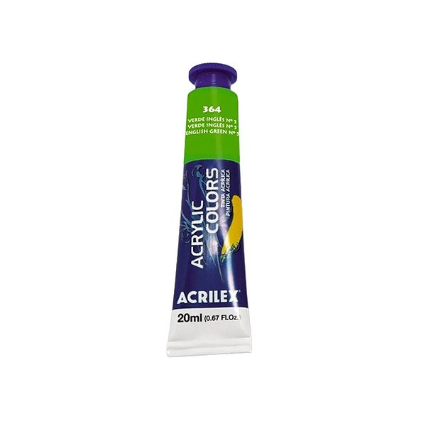 TINTA ACRILICA P/TELA 020ML VERDE INGLES