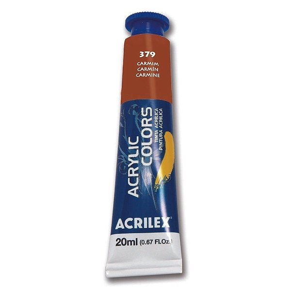 TINTA ACRILICA P/TELA 020ML CARMIM