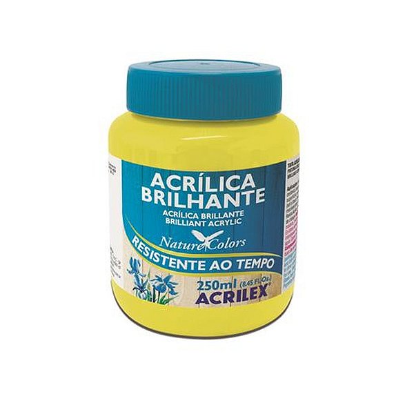 TINTA ACRILICA BRILHANTE 250ML AMARELO LIMAO