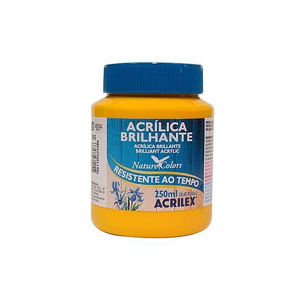 TINTA ACRILICA BRILHANTE 250ML AMARELO OURO