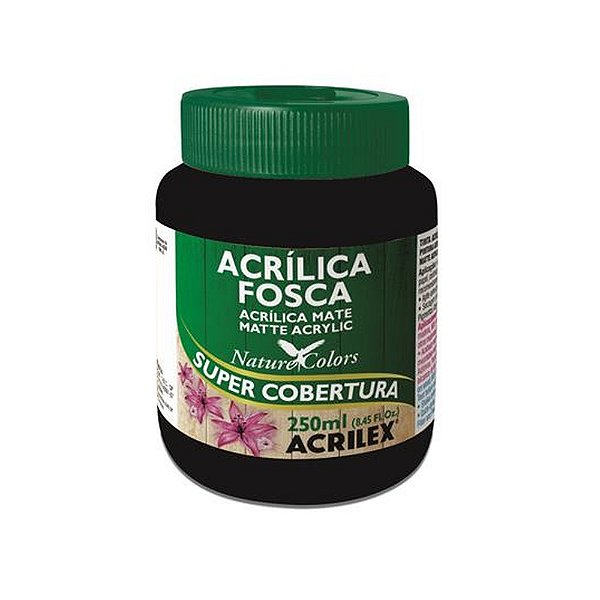 TINTA ACRILICA FOSCA 250ML PRETA