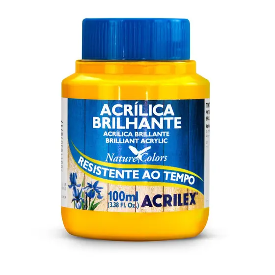 TINTA ACRILICA BRILHANTE 100ML AMARELO OURO