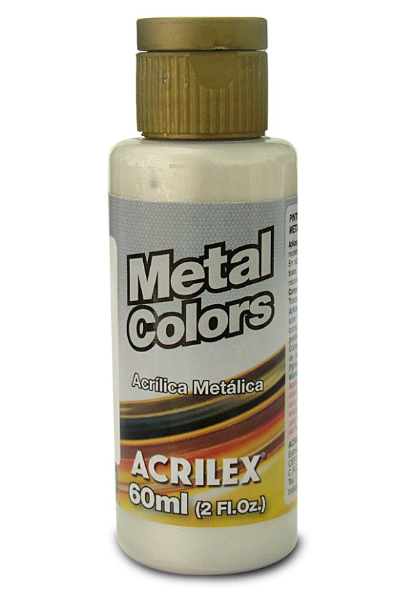 TINTA METAL COLORS 060ML BRANCO METALICO