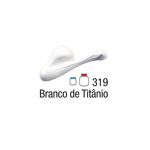 TINTA ACRILICA P/TELA 059ML BRANCO TITANIO 319