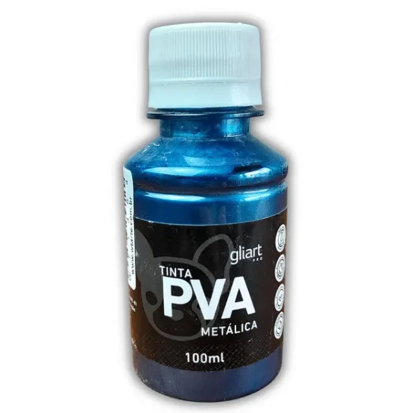 TINTA PVA METALICA 100ML AZUL