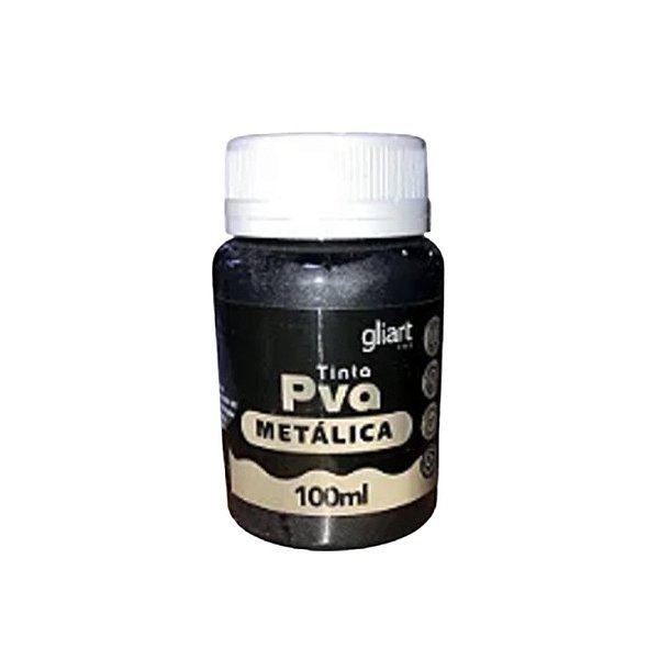 TINTA PVA METALICA 100ML CINZA LUNAR