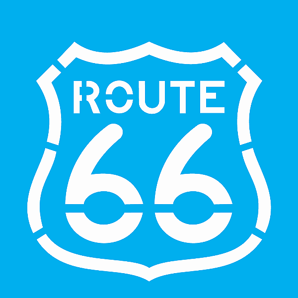 MOLDE VAZADO/ESTENCIL 30X30CM ROUTE 66