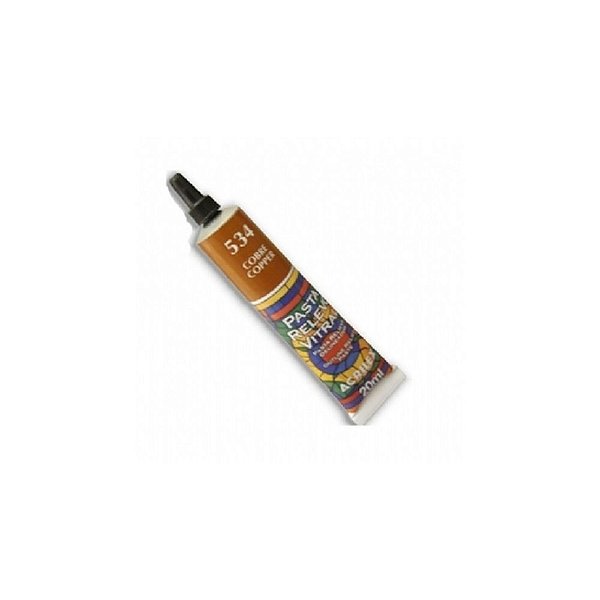 PASTA RELEVO VITRAL 020ML COBRE