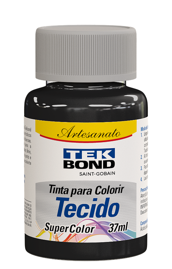 TINTA PARA TECIDO 037ML PRETO