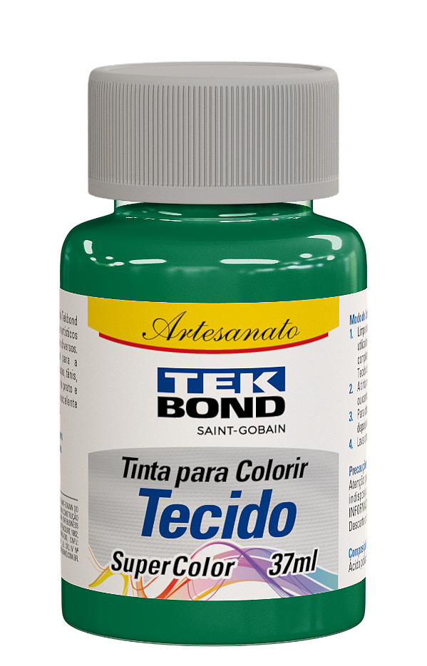 TINTA PARA TECIDO 037ML VERDE FOLHAGEM