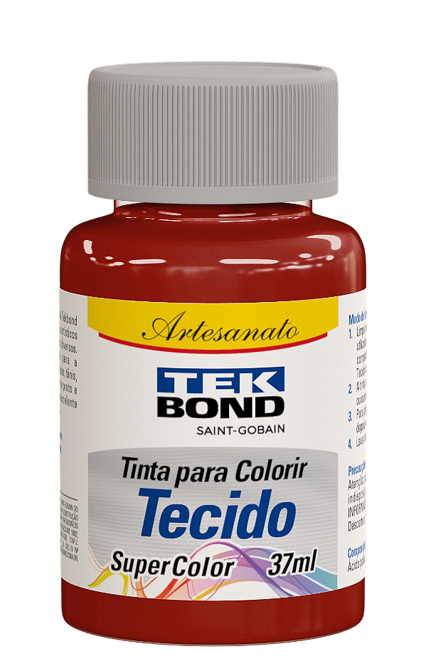 TINTA PARA TECIDO 037ML VERMELHO